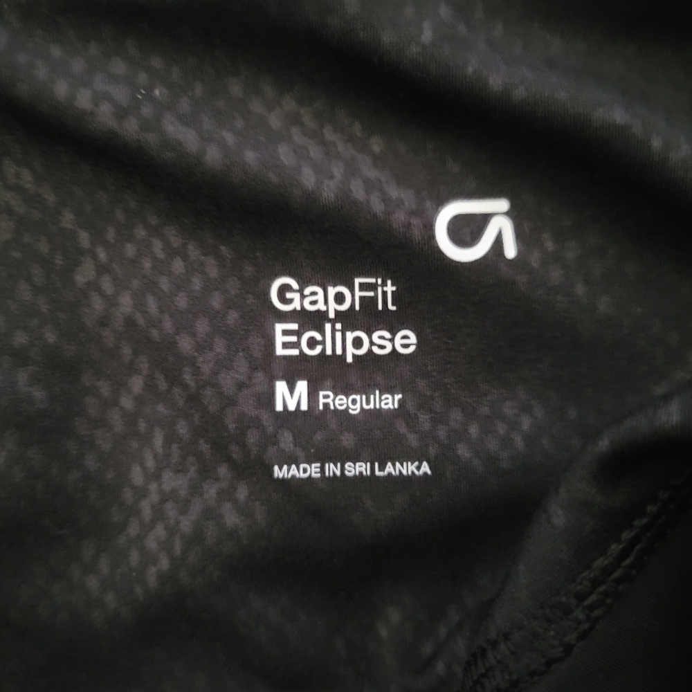 Gap Fit Eclipse Black Snakeskin Side Zipper High Waisted Legging - Picture 10 of 12